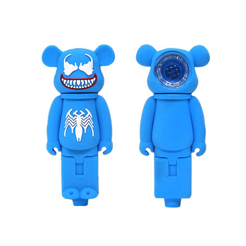 Monster Teddy Bear Silicone Handpipe (SHPL333) | 5 inch | Assorted Colors product image